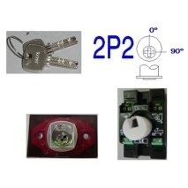 Compac D Leuchtring Schlüsselschalter, MB/ANDERE, Rot 0V 2P2 Flacher, Allgemein