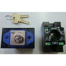 Compac T Leuchtring Schlüsselschalter, MB/VS/ANDERE, Blau 0V 2P2 Flacher, Allgemein