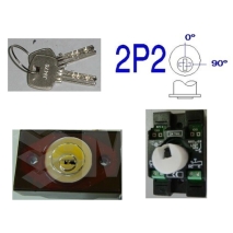 Compac V Leuchtring Schlüsselschalter, MB/ANDERE, Rot 0V 2P2 Flacher, Allgemein