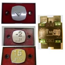 Compac D Corona, Pulsador Atornillable MB/OTRO, Rojo 24V, 2 Contactos, Braille, Generico