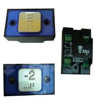 Compac T Corona , Pulsador Atornillable MB/VS, Azul 24V, Braille, Generico