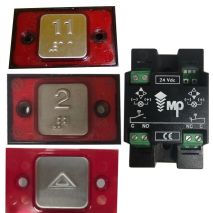 Compac T Corona , Pulsador Atornillable MB/OTRO, Rojo 24V, Braille, Generico