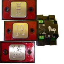 Compac T Corona , Pulsador Atornillable MB/VS, Rojo 24V, Braille, Generico