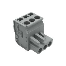 Conector Hembra Acodada 03P WAGO 232-203/026-000 GY