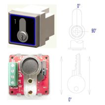 Impulse Eurocylinder Keyswitch Screwable MB/VS Blue Light, 2P1, Generic