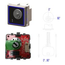 Impulse Tubular Keyswitch Plug-in ECOGO Blue Light, 2P2, Generic