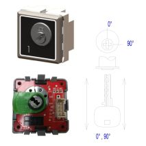 Impulse Rohrförmiger Schlüsselschalter Einsteckbar ECOGO, Weiss, 2P2, Allgemein