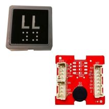 Impulse Pushbutton Plug-in ECOGO Blue Light Braille , (LL) , Acoustic Register