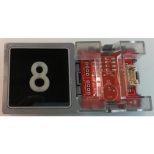 Impulse Pushbutton Plug-in ECOGO Blue Light, W/O Braille, ( 8)