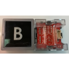 Impulse Pushbutton Plug-in ECOGO Blue Light, W/O Braille, (B)