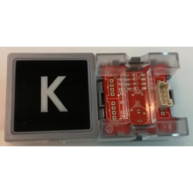Impulse Pushbutton Plug-in ECOGO Blue Light, W/O Braille, (K)