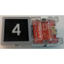 Impulse Bouton Poussoir Enfichable ECOGO Lumineux Blanc, sans Braille, ( 4)