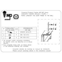 Option MASSEN Kit de chevilles de fixation des équerres au mur M12 x 75 mm