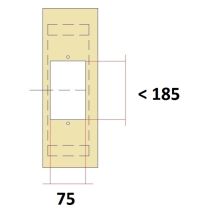 Option MASSEN Trou pour Boîte a Bouttons 75 x  mm