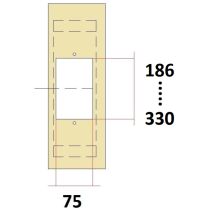 Opcion MASSEN Taladro para Botonera 75 x 185 <> 330 mm en Marco de Puerta