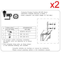 Option MASSEN Kit de chevilles de fixation des équerres au mur M12 x 75 mm 