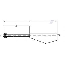 Terminal 8-9 mm M14 L465 sin muelle