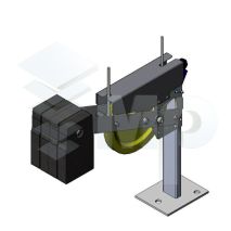 Poulie Tendeuse Bidirectionnel Fixation au Sol Cuvette Modèle Standard