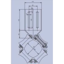 Dampening Roller for Compensation Chain DR-L 1.20-1.75 m/s Drako