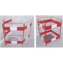 Folding Barrier Red&White 4 Sides 750x1000