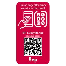 Aufkleber App CALLMYLIFT Danish 25stk