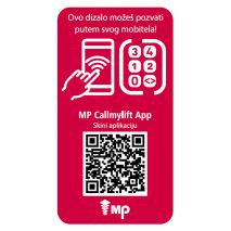 Aufkleber App CALLMYLIFT Croatian 25stk