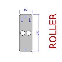 Aussentableau P001 Roller 80X230 (Nur Platte)