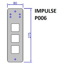 Botonera Impulse P006 80X275 (Solo Placa)