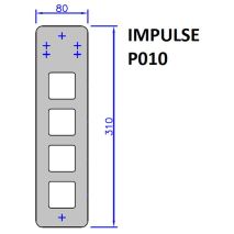 Botonera Impulse P010 80X310 (Solo Placa)