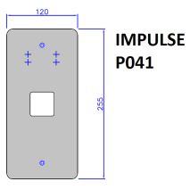Botonera Impulse P041 120X255 (Solo Placa)
