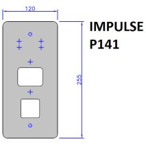 Botonera Impulse P141 120X255 (Solo Placa)
