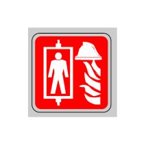 Firefighters Lift Pictogram LOP EN81-72 DMG