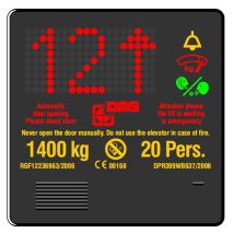 Display 6.7 Inches LED D67 With Arrows Common Negative 24V Red 81-72