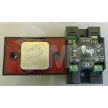 Compac T Corona , Pulsador Atornillable, Rojo, sin Luminoso, Braille, ( < > )