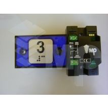 Compac Pushbutton Halo Braille Blue 1C 24V (3) Ti