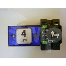 Compac Pushbutton Halo Braille Blue 1C 24V (4) Ti