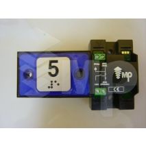 Compac Pushbutton Halo Braille Blue 1C 24V (5) Ti
