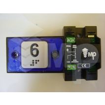 Compac Pushbutton Halo Braille Blue 1C 24V (6) Ti