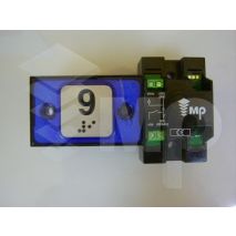 Compac Pushbutton Halo Braille Blue 1C 24V (9) Ti