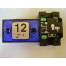 Compac Pushbutton Halo Braille Blue 1C 24V (12) Ti