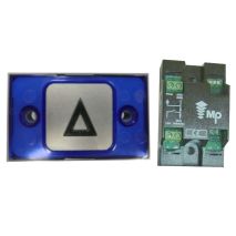 Compac T Corona , Pulsador Atornillable MB/VS, Azul 24V, Sobre Inyectado, Flecha Subida