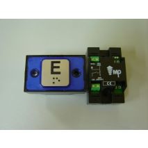 Compac Pushbutton Halo Braille Blue 1C 24V (E) Ti