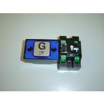 Compac Pushbutton Halo Braille Blue 1C 24V (G) Ti