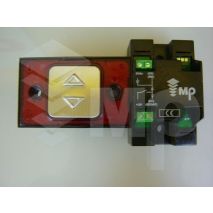 Compac T Corona , Pulsador Atornillable MB/VS, Rojo 24V, Braille, Fdoble Flecha
