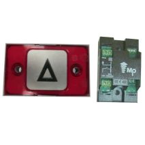 Compac T Corona , Pulsador Atornillable MB/VS, Rojo 24V, Sobre Inyectado, Flecha Subida