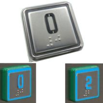 Pushbutton DARDO Braille Blue EN81-72 EN81-70