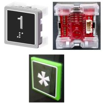 Impulse Pushbutton Plug-in ECOGO White Light, Braille, Generic, EN 81-70