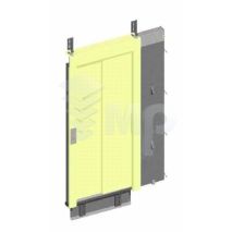 Puerta Auto Piso MASSEN T2D 900x2000 Pisa 75 Inox X02 Taladro Botonera 75x180 81-1/2