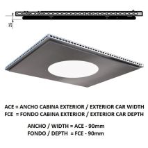 Ceiling Acxfc< 1.06 M2 L96 Slim Inox X12 H=25