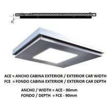 Sobretecho Acxfc< 1.06 M2 L97 Slim Inox X12 H=25